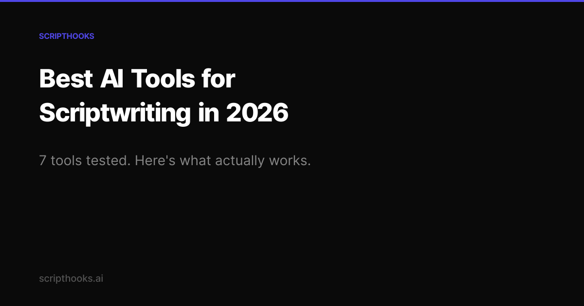 Best AI Tools for Scriptwriting in 2026